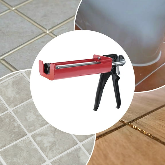 DENEST Professional Hand Caulking Gun Thrust Ratio Caulk Gun for processing all 400ml/13.5oz Sealant and Adhesive Cartridges or Tubes Drip-free Gun