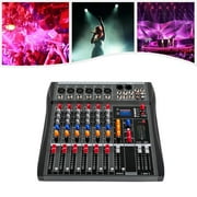 DENEST Professional Mixer Sound Board Console 6 Channel Desk System Interface Digital USB