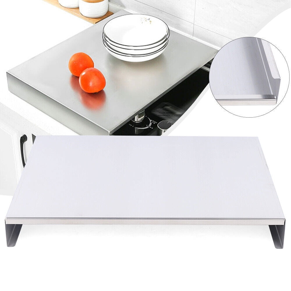 DENEST Silver Stove Top Cover Stainless Steel Gas Stove Top Protective Cover Bracket