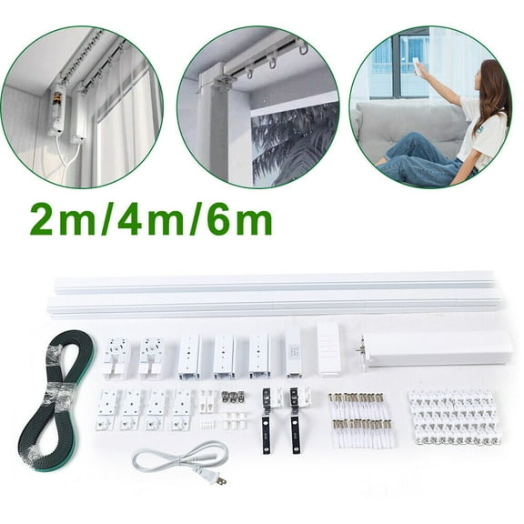 DENEST Smart Curtain Motor with Remote Control for Electric Rod Track System