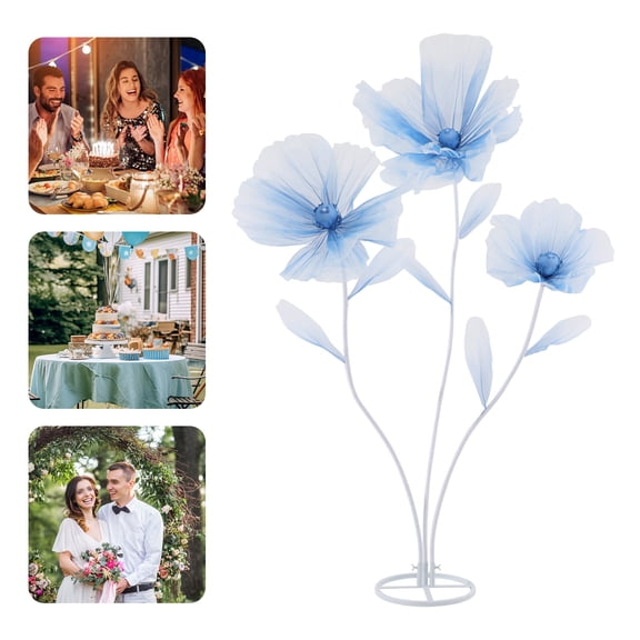 DENEST Three-headed Artificial Flowers Wedding Party Home Floral Arrangement Decor New