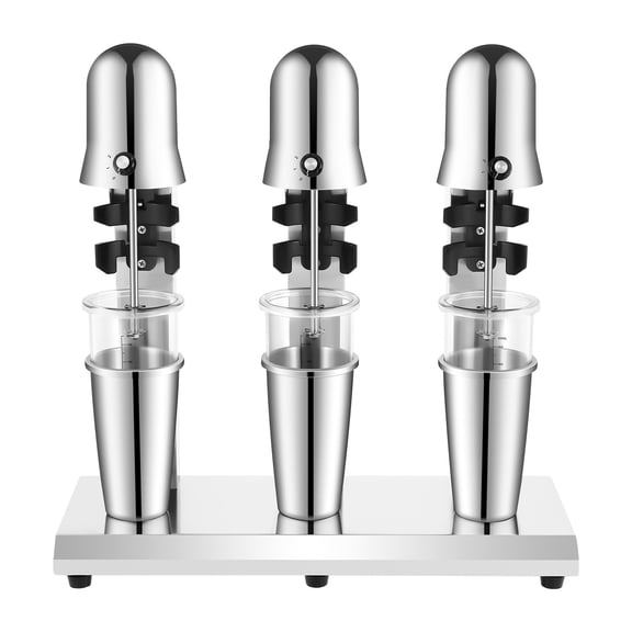 DENEST Triple Heads Electric Milk Shaker Maker Drink Mixer Shake Machine Smoothie Milk 540W 3 Head Commercial Milkshake Machine Drink Mixer for Home and Milk Tea Shop