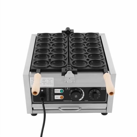 DENEST Waffle Maker, 12-Hole Egg Shape Waffle Maker, 110V 1800W Stainless Steel Rotating Waffle Machine, for Home, Breakfast
