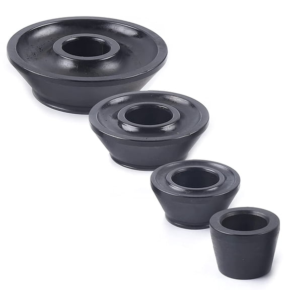 DENEST Wheel Balancer Cone, 4 Pieces Set Carbon Steel Wheel Balancer Standard Taper Cones Kit for 40mm Shaft, Cone Size 1.77-5.39 Inches