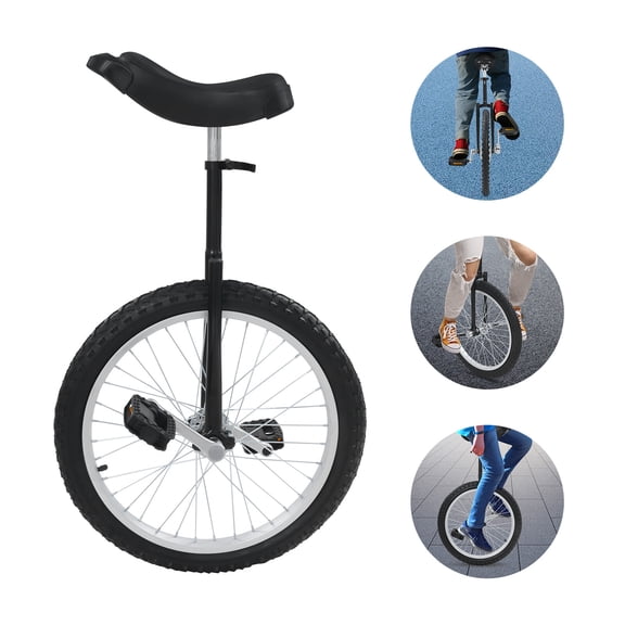 DENEST Wheel Unicycle,One Wheel Bike with Rim and Pedals,Modern Steel Unicycles for Unisex Age10-60,Outdoor Sports Fitness Exercise Balance Training