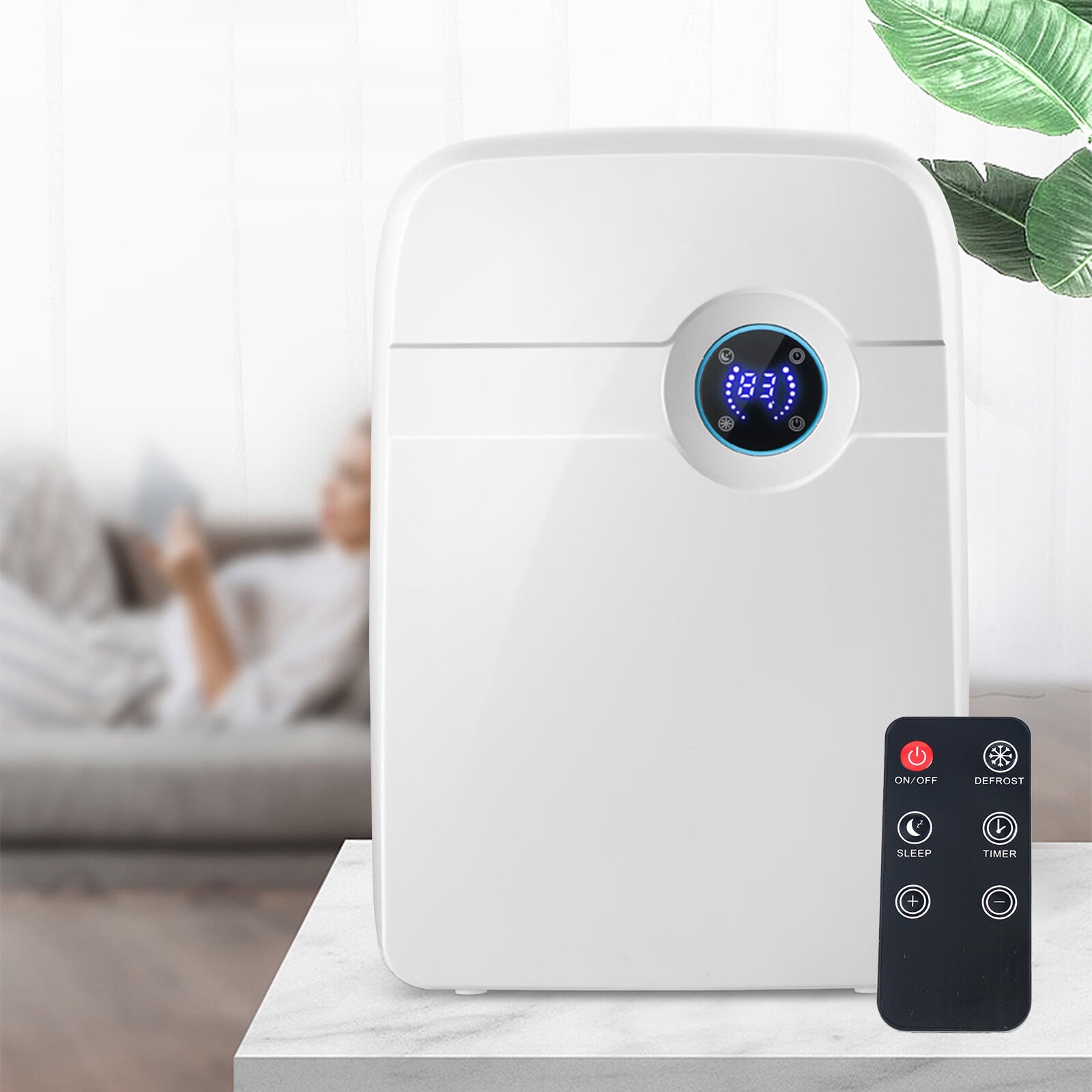 DENEST Whisper Quiet 84.54oz Portable Dehumidifier with Remote Control, Plastic Material, US Plug