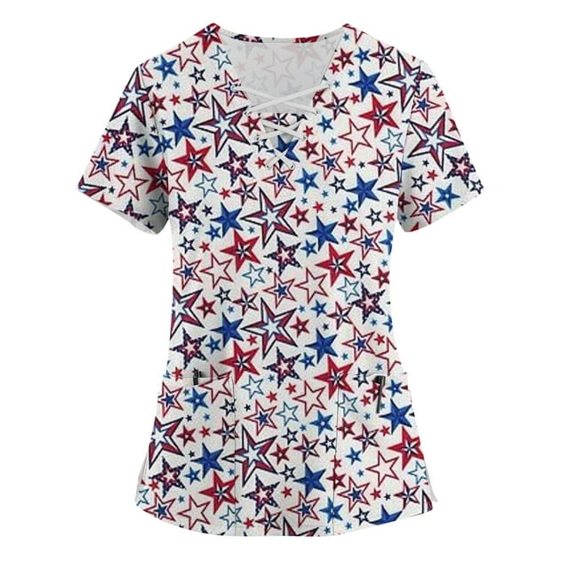 4th of july nursing scrubs