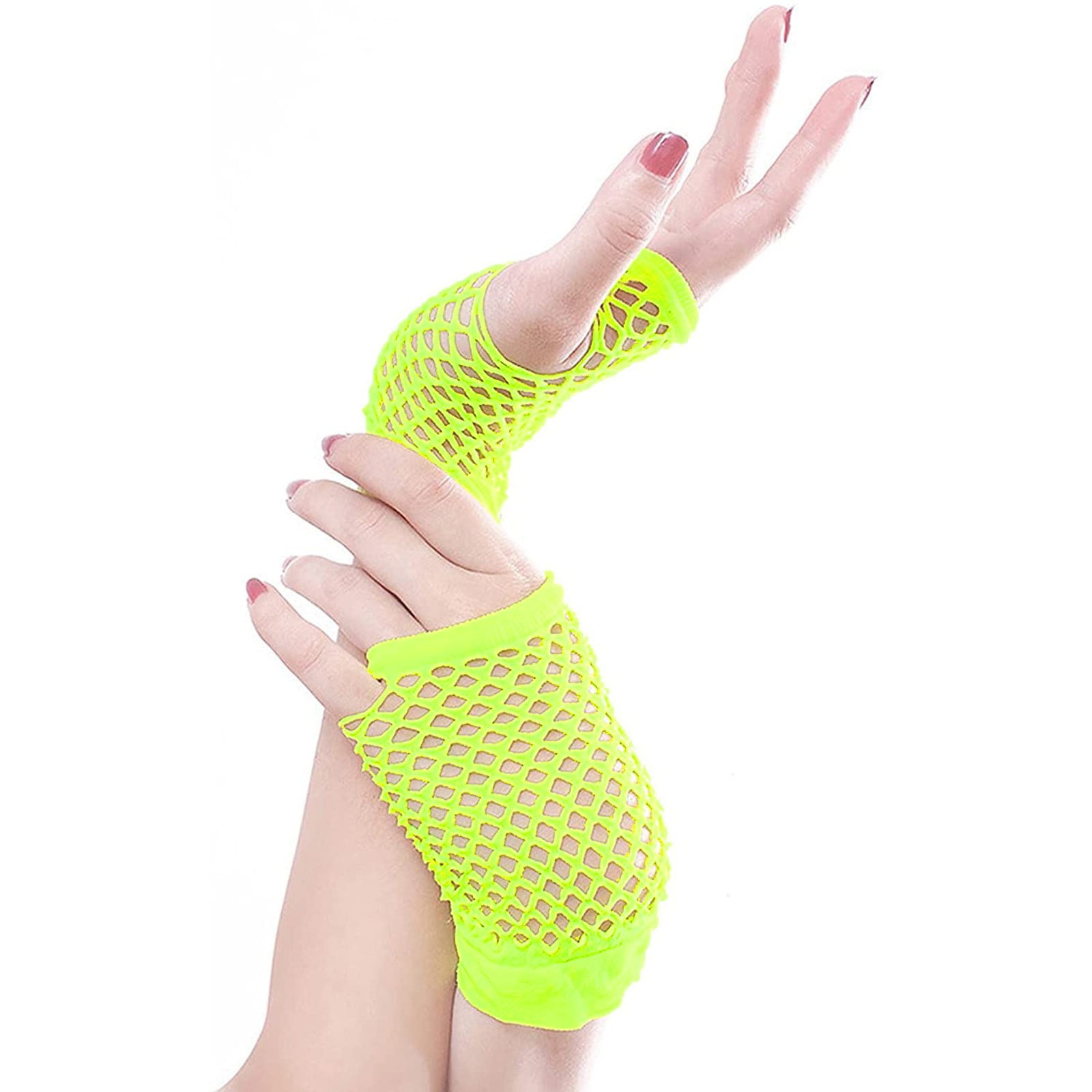 DENGDENG Fingerless Gloves for Women Warm Fishnet Unisex