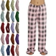 thumbnail image 1 of DENGDENG Christmas Fleece Pj Pants Buffalo Plaid Cute Flannel Pajamas Pants Fall Lounge Fuzzy Sleepwear Pants Plush Elastic Waist Winter Casual Pajama Bottoms Pink XL, 1 of 5