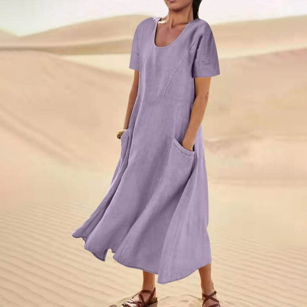 Cotton evening dresses discount