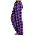 thumbnail image 1 of RPVATI Flannel Pajamas Pant for Women Plaid Flannel Fuzzy Cozy Christmas Pj Pants Warm Fleece Lounge Pants Cute Straight Leg Loose Fit Winter Pajamas Bottoms Purple S, 1 of 4