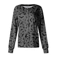 thumbnail image 1 of DENGDENG Halloween Scrub Jackets for Women Long Sleeve Pumpkin Bats Print Workwear Nursing Uniform with Pockets Button Down Snap Front Halloween Scrub Tops Stretch Loose Fit Blouse, 1 of 4