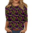 DENGDENG Halloween Tee Shirts for Women Plus Size Pumpkin Graphic Print