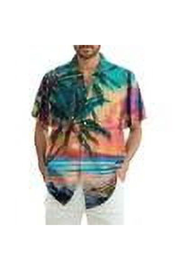 Hawaiian Men'S Shirts Short Sleeve Button Down Vacation Summer Beach Shirt Floral Funny Tropical Casual Shirts Earthy Yellow 3XL