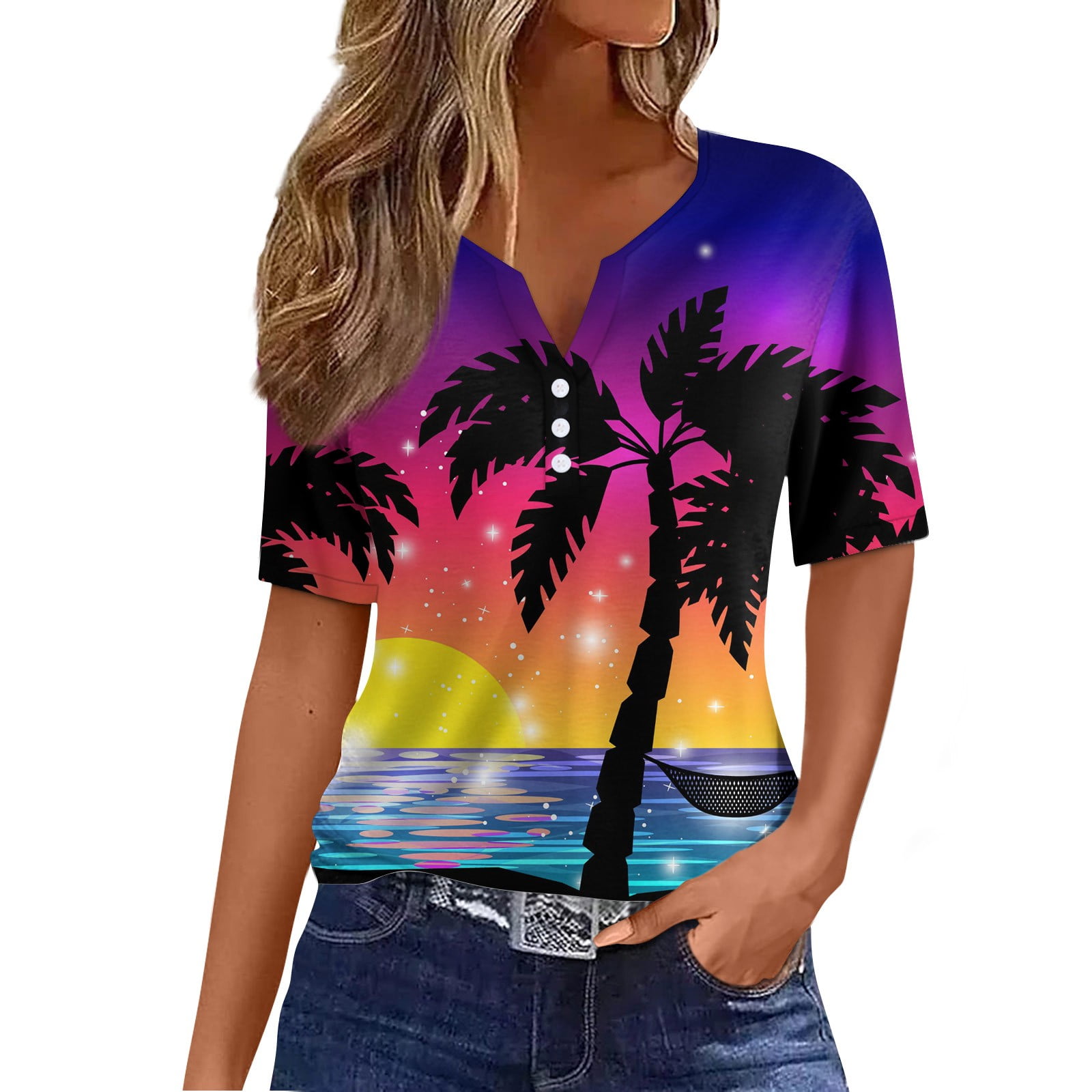 Hawaiian blouses plus size 2025