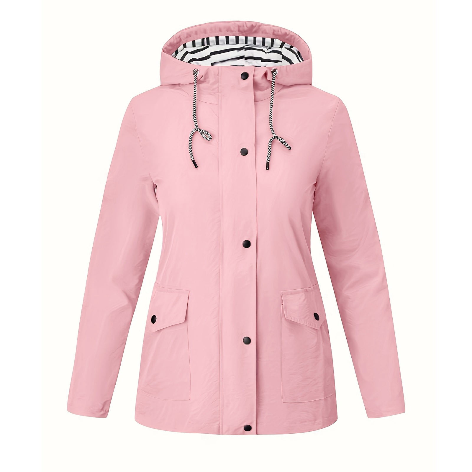 DENGDENG Lightweight Rain Jacket Women with Hood Trendy Waterproof ...