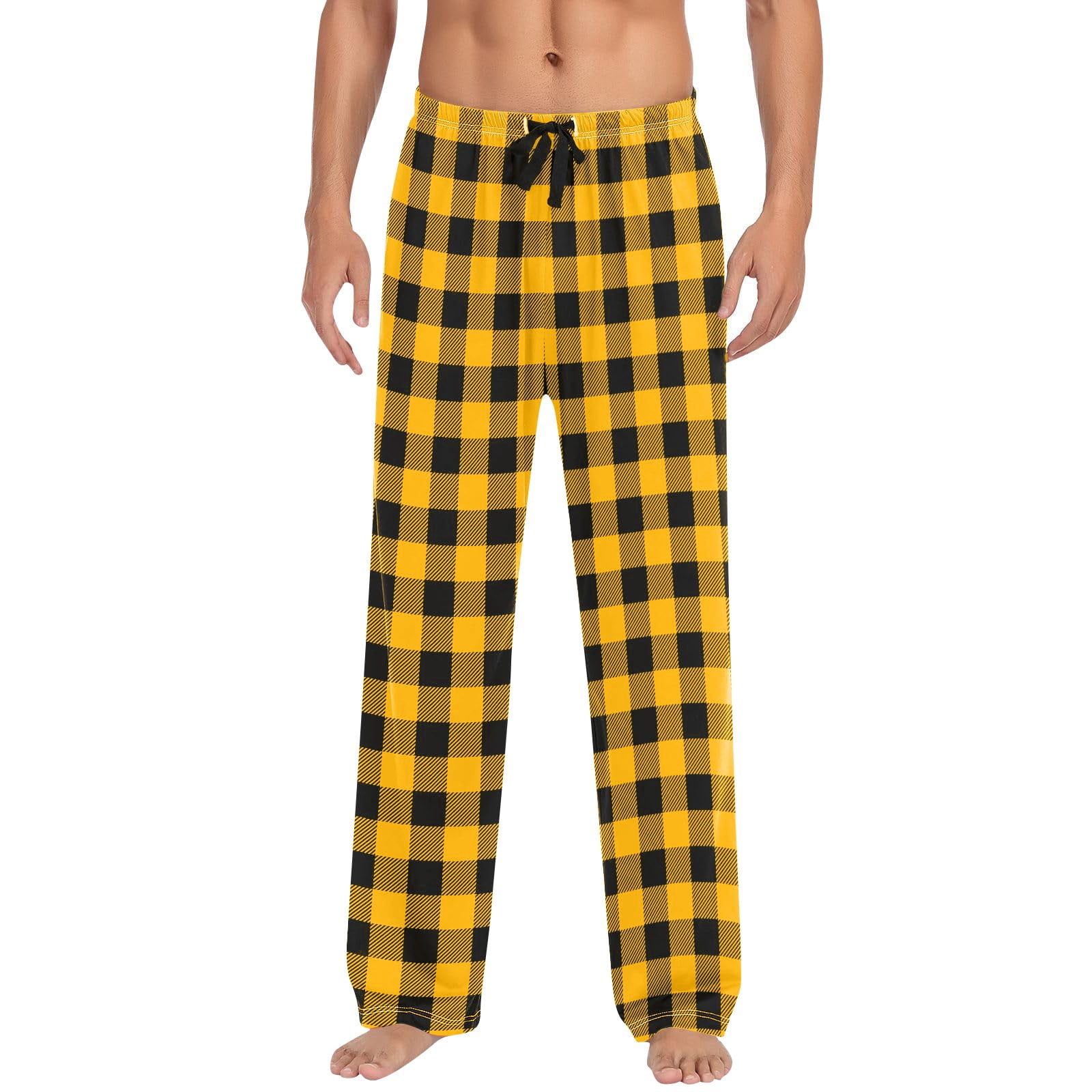 DENGDENG Men's Pajamas Plaid Pajamas Pants Soft Sleep Mens Graphic