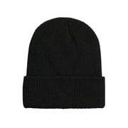 DENGDENG Men's Skullies & Beanies Gifts Knitted Warm Ski Skull Cap Womens Hat Thick Winter Cold Weather Unisex Beanie Hats Black