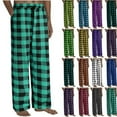 thumbnail image 1 of DENGDENG Mens Pajama Pants Plaid Christmas Drawstring Pjs Bottoms Winter Sleep Loungewear Cute Pants Elastic Waist Straight Leg Cotton Fleece Pajama Pants with Pockets Fluorescent Green XL, 1 of 5