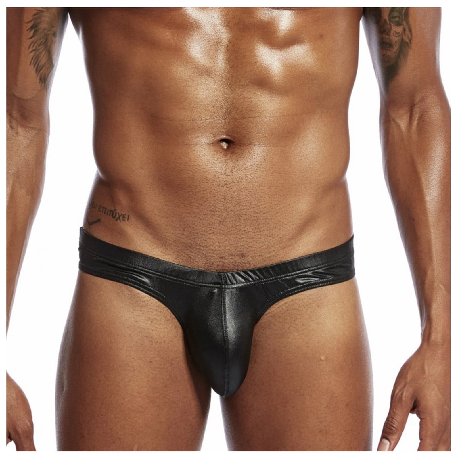 Mens leather thong discount