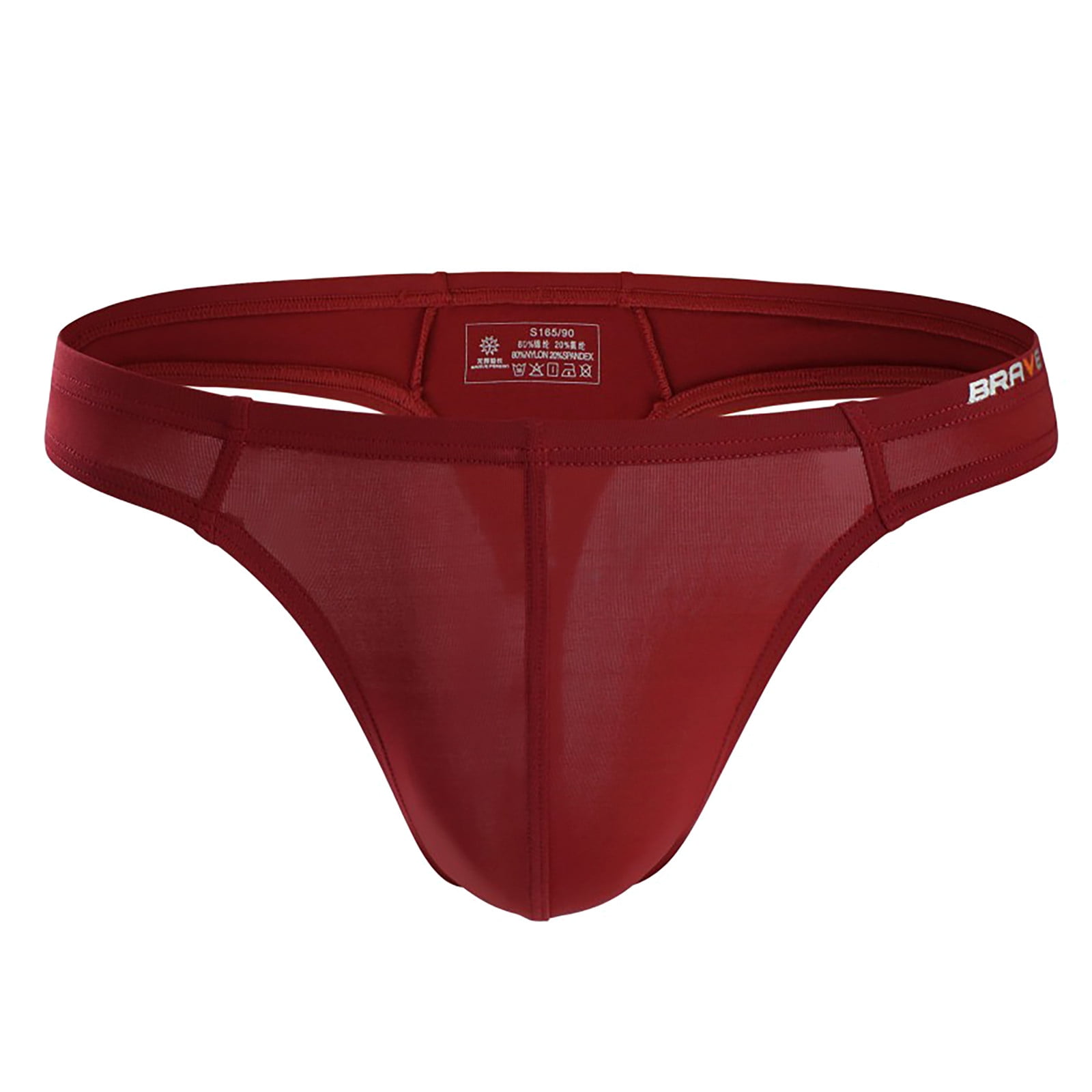 DENGDENG Mens Thong Underwear Sexy Comfortable Low Rise Solid Color
