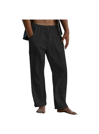 Big and tall linen beach pants sale