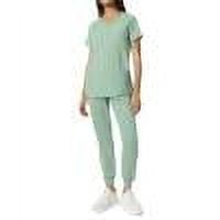 DENGDENG Scrub Sets for Women Clearance Cute Short Sleeve V-Neck Stretch Scrub Top & Jogger Pants Soft Maternity Summer Nurse Uniform with Pockets Army Green M