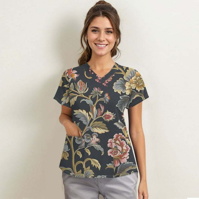 Short length scrub tops hotsell
