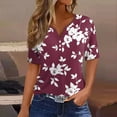 DENGDENG Sexy Tops for Women Floral Henley Oversized Workout Shirts