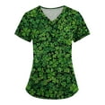DENGDENG St Patricks Day Women Scrubs 2025 Shamrock Green Lucky Working