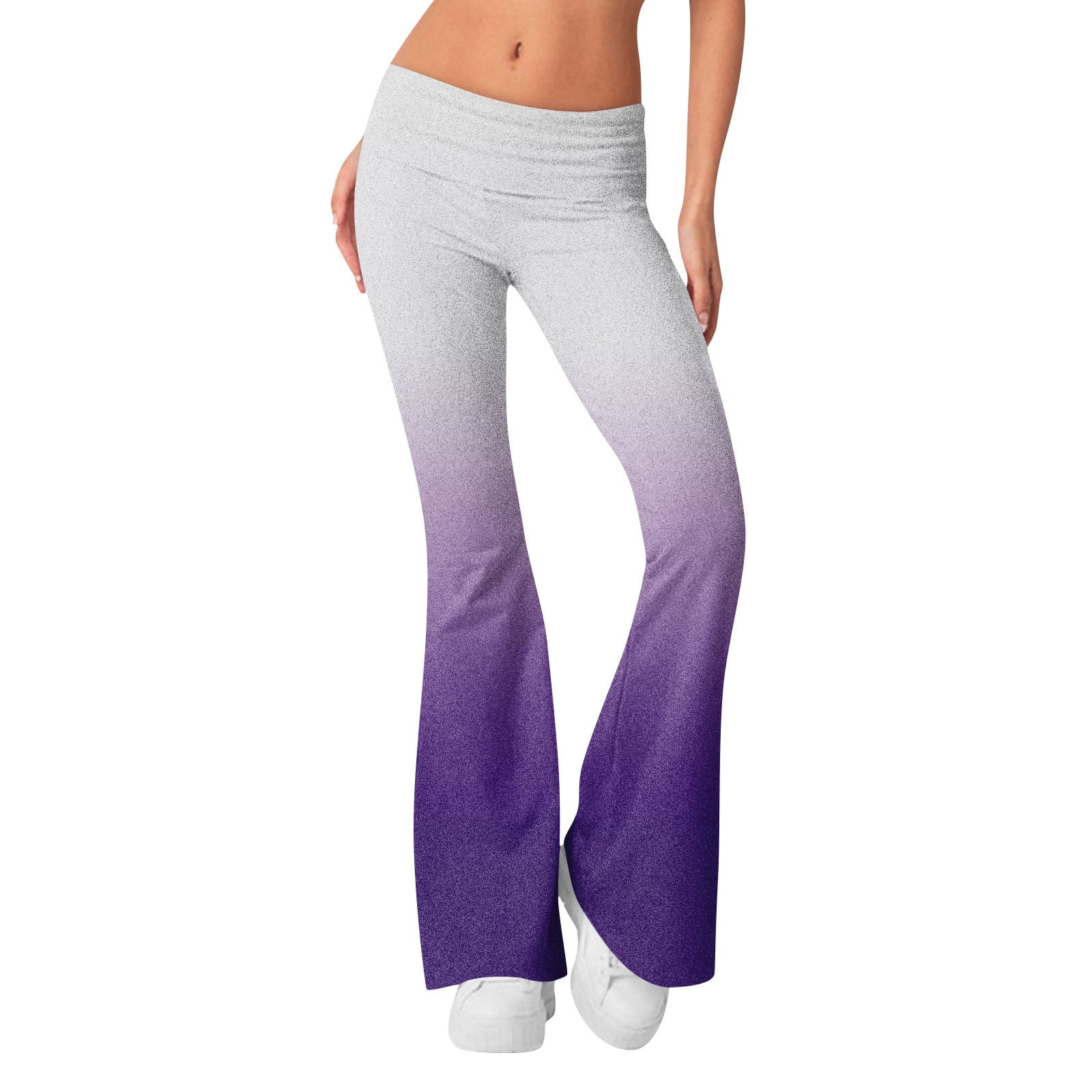 Flare Leggings for Women - Y2K Lounge Yoga PJ Pants Casual Pajama Slim Fit  Fold Over Waist Sweatpants Sleepwear Light Gray M at  Women's  Clothing store