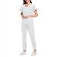 thumbnail image 1 of DENGDENG Women Scrubs Sets Summer V-Neck Stretch Scrub Top & Jogger Pants with Pockets Cute Nursing Uniforms Womens Scrub Sets Casual Petite White XXL, 1 of 5