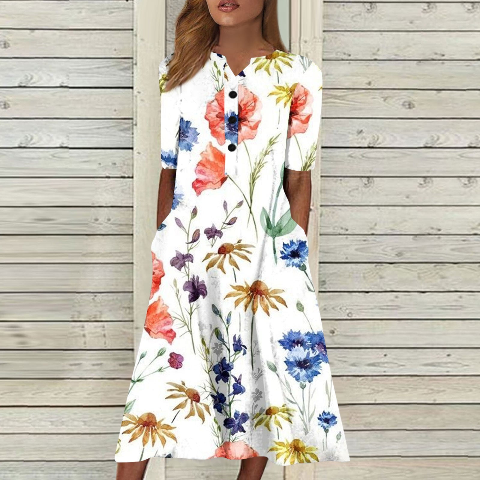 Floral Shift Dresses For Women