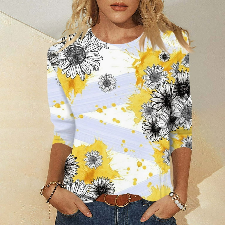 Doen Shore Top in 2024 Sunflower Block Print