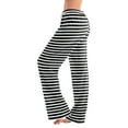 thumbnail image 1 of DENGDENG Womens Flannel Pajama Pants Casual Striped Pajama Pants Comfy Sleep Lounge Wide Leg Pants Halloween Christmas Petite Plus Size Palazzo Pj Bottoms Gray M, 1 of 6