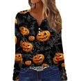 DENGDENG Womens Halloween Shirts On Clearance Long Sleeve V Neck
