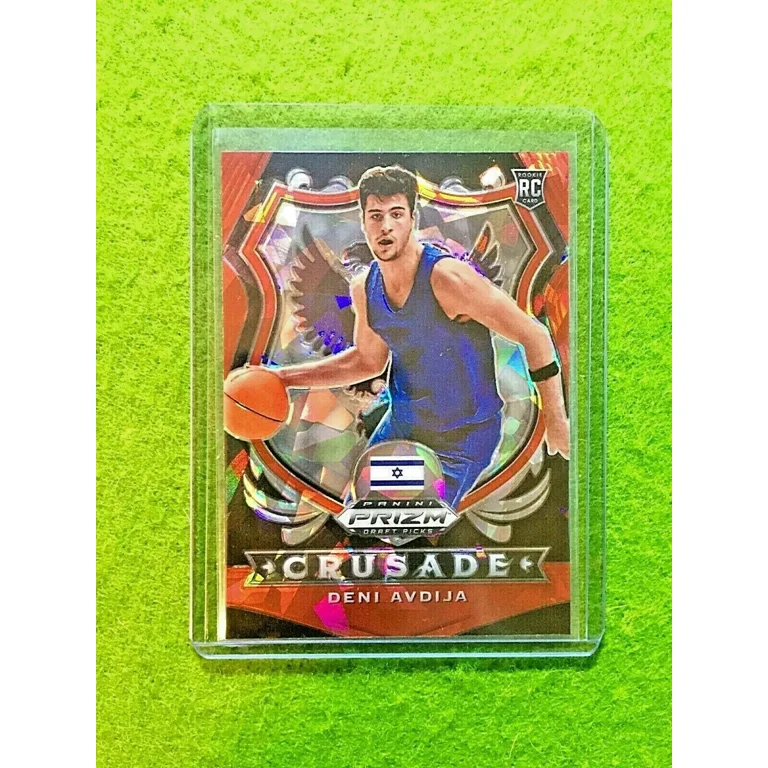 DENI AVDIJA CRUSADE RED ICE PRIZM ROOKIE CARD JERSEY#8 ISRAEL RC