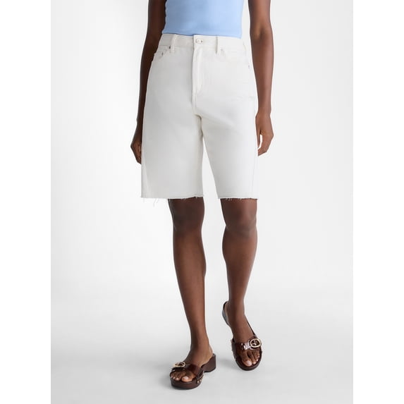 Scoop Women's and Women's Plus Denim Bermuda Shorts, Sizes 0-26W
