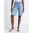 thumbnail image 1 of Scoop Women's and Women's Plus Denim Bermuda Shorts, Sizes 0-26W, 1 of 5