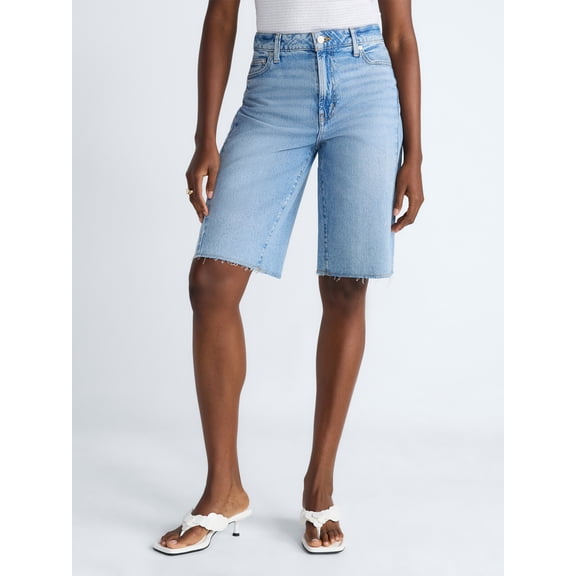 Scoop Women's and Women's Plus Denim Bermuda Shorts, Sizes 0-26W