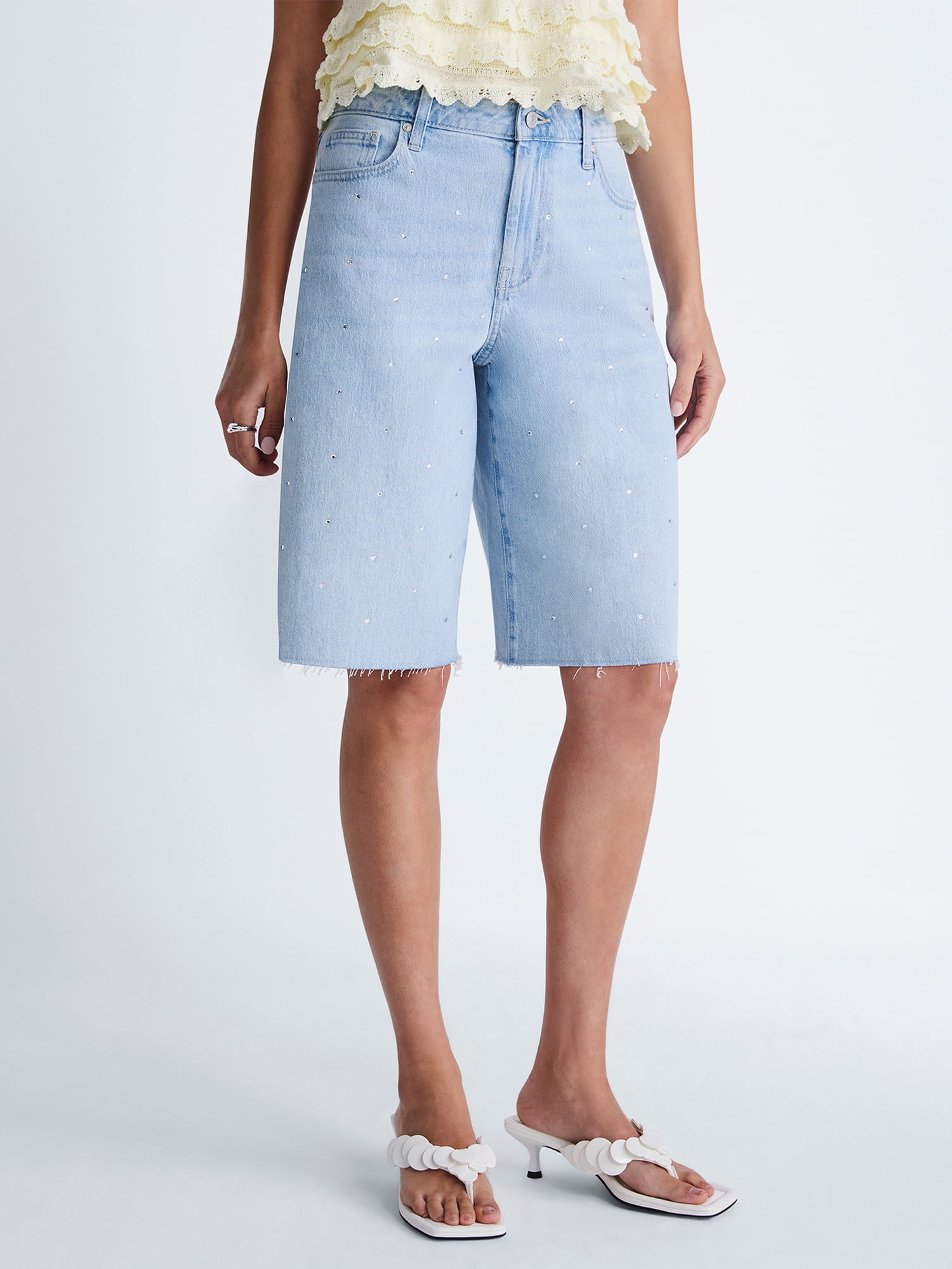 Scoop Women's and Women's Plus Denim Bermuda Shorts, Sizes 0-26W