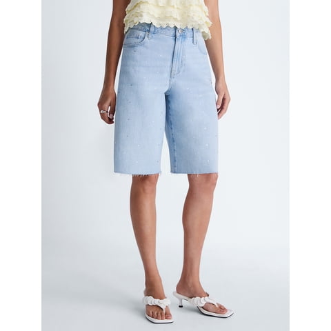 Scoop Women's and Women's Plus Denim Bermuda Shorts, Sizes 0-26W