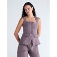 thumbnail image 1 of Scoop Women's and Women's Plus Denim Corset Top, Sizes XS-4X, 1 of 5