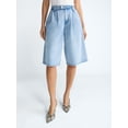 thumbnail image 1 of Devil Wears Prada Scoop Collection Women's and Women's Plus Denim Pleated Culottes, Sizes 0-26W, 1 of 5