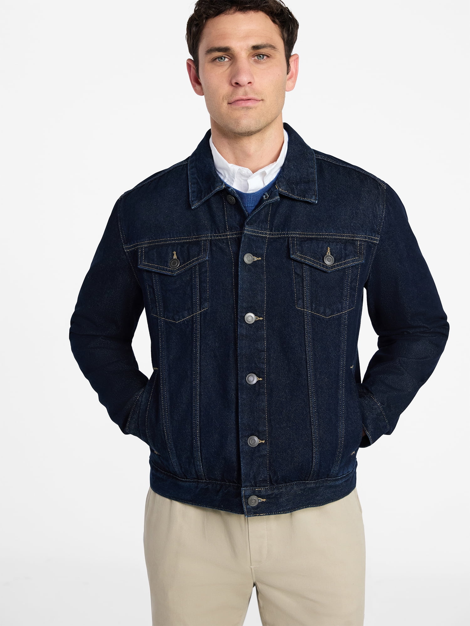 George Men's & Big Men's Denim Jacket, Sizes S-3XL - Walmart.com