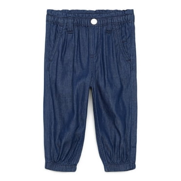Garanimals Baby Girl Paper Bag Waist Jogger Jeans, Sizes 0M-24M