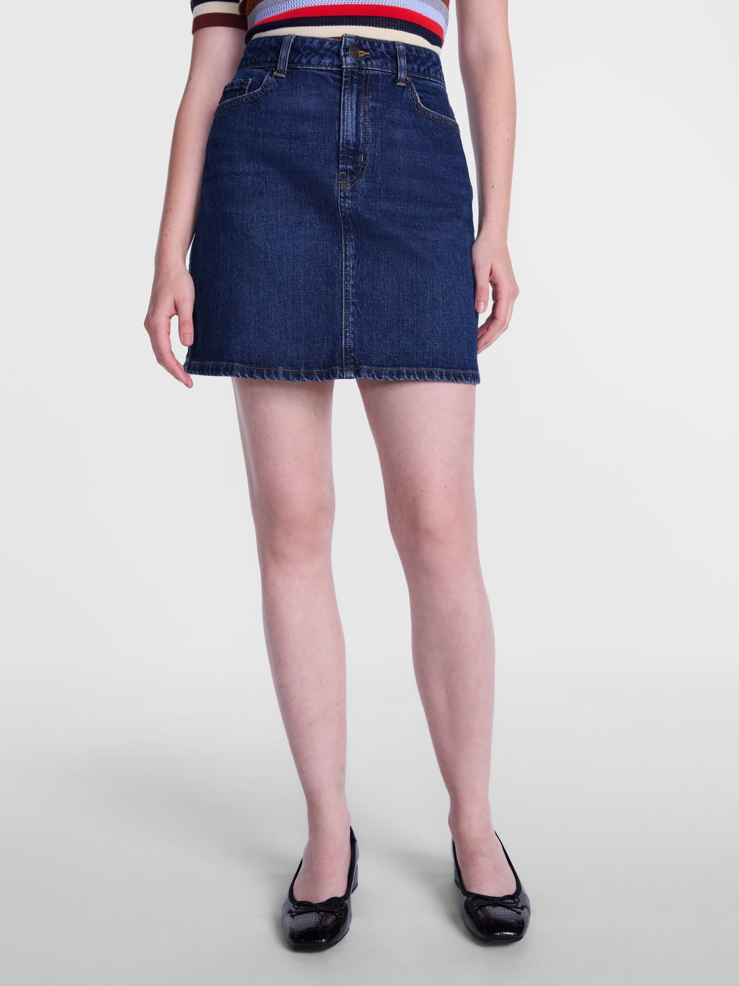 Scenario Women's Denim Mini Skirt, Sizes 0-20