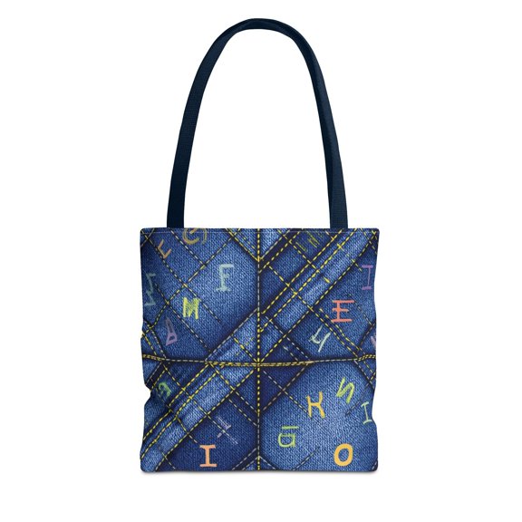 DENIM PRINT CANVAS BAG HIGH-QUALITY 100% SPUN POLY 3 SIZES CANVAS BAG-187-6