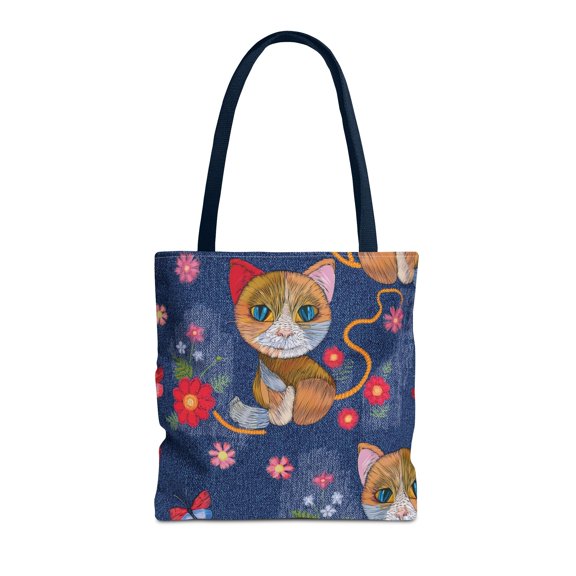 DENIM PRINT CANVAS BAG HIGH-QUALITY 100% SPUN POLY 3 SIZES CANVAS BAG-190-12