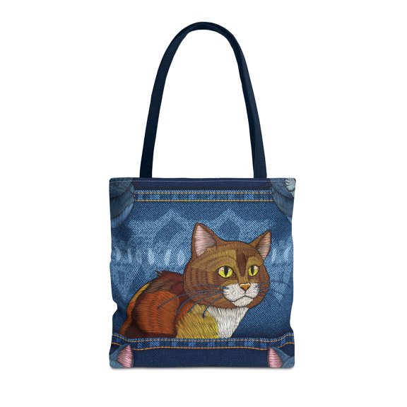 DENIM PRINT CANVAS BAG HIGH-QUALITY 100% SPUN POLY 3 SIZES CANVAS BAG-190-5